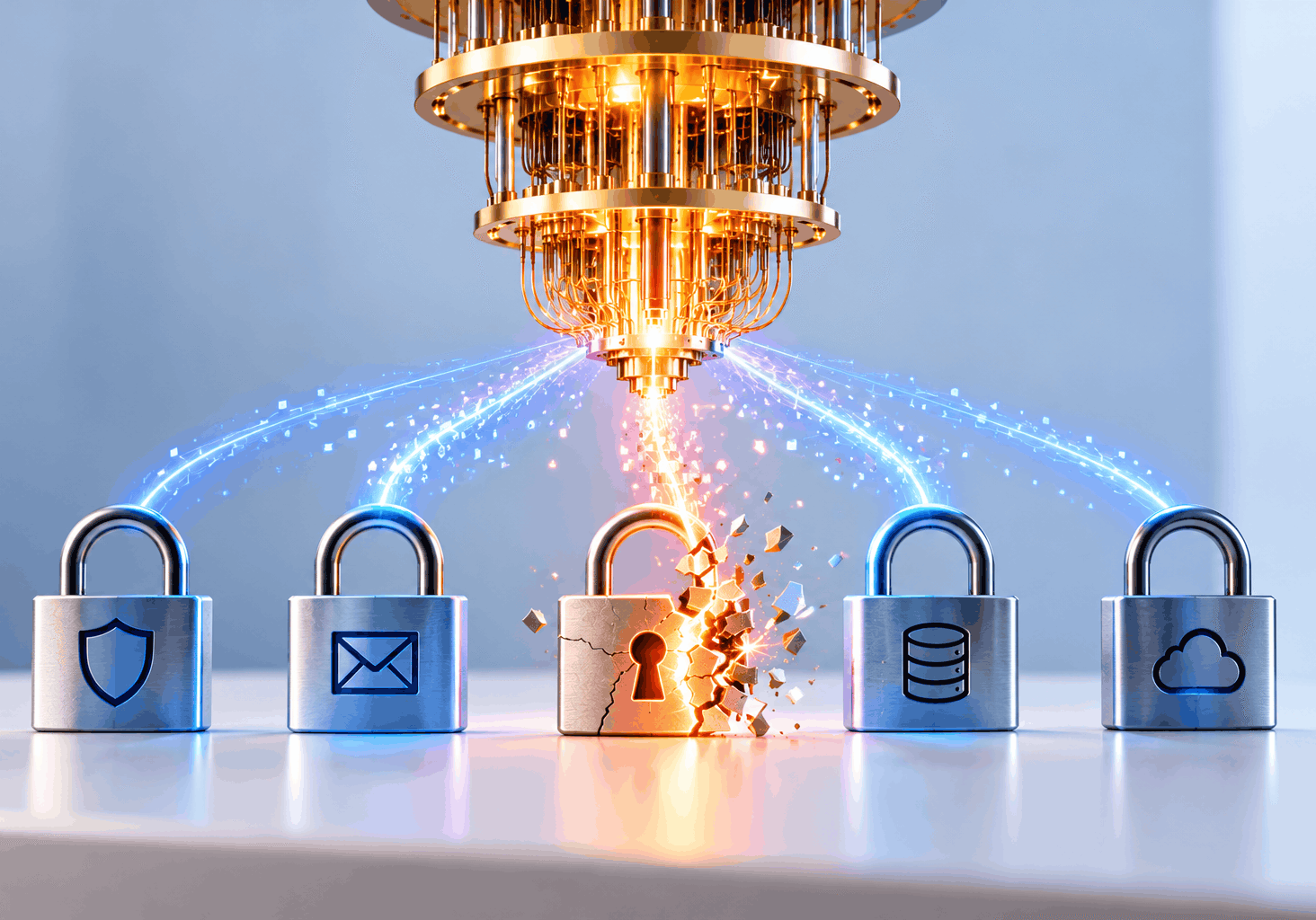 Quantum-Beam-Breaking-Encryption